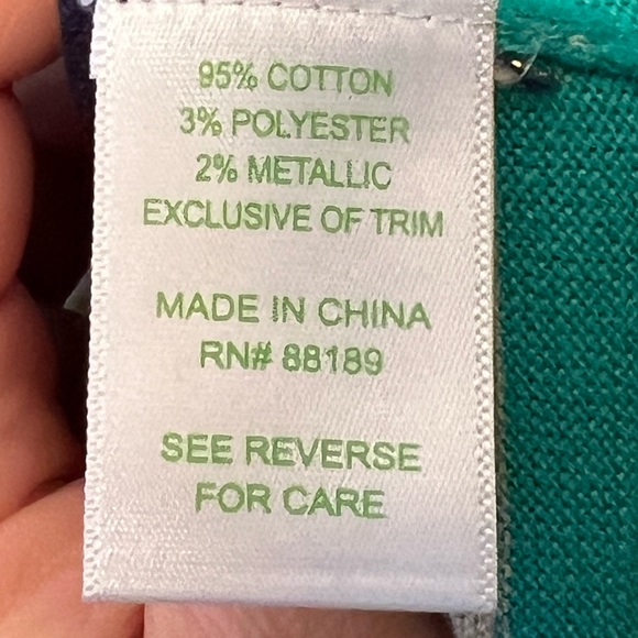 Turquoise spring lily sweater - Picture 8 of 9